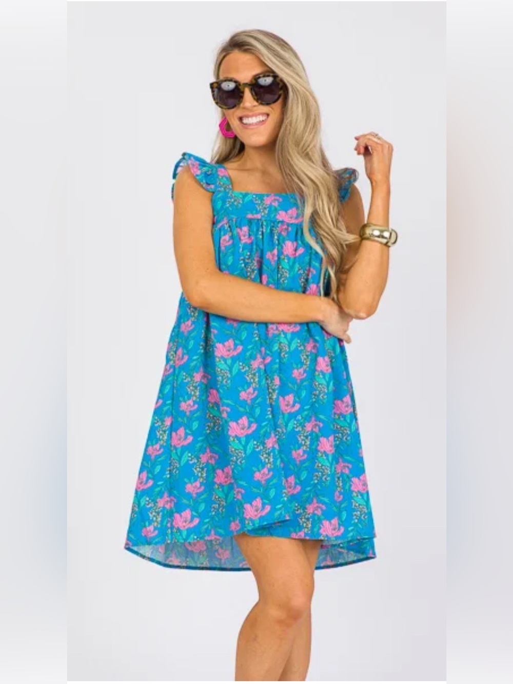Evelyn Floral Babydoll, M - Picture 2 of 6